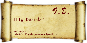 Illy Dezső névjegykártya